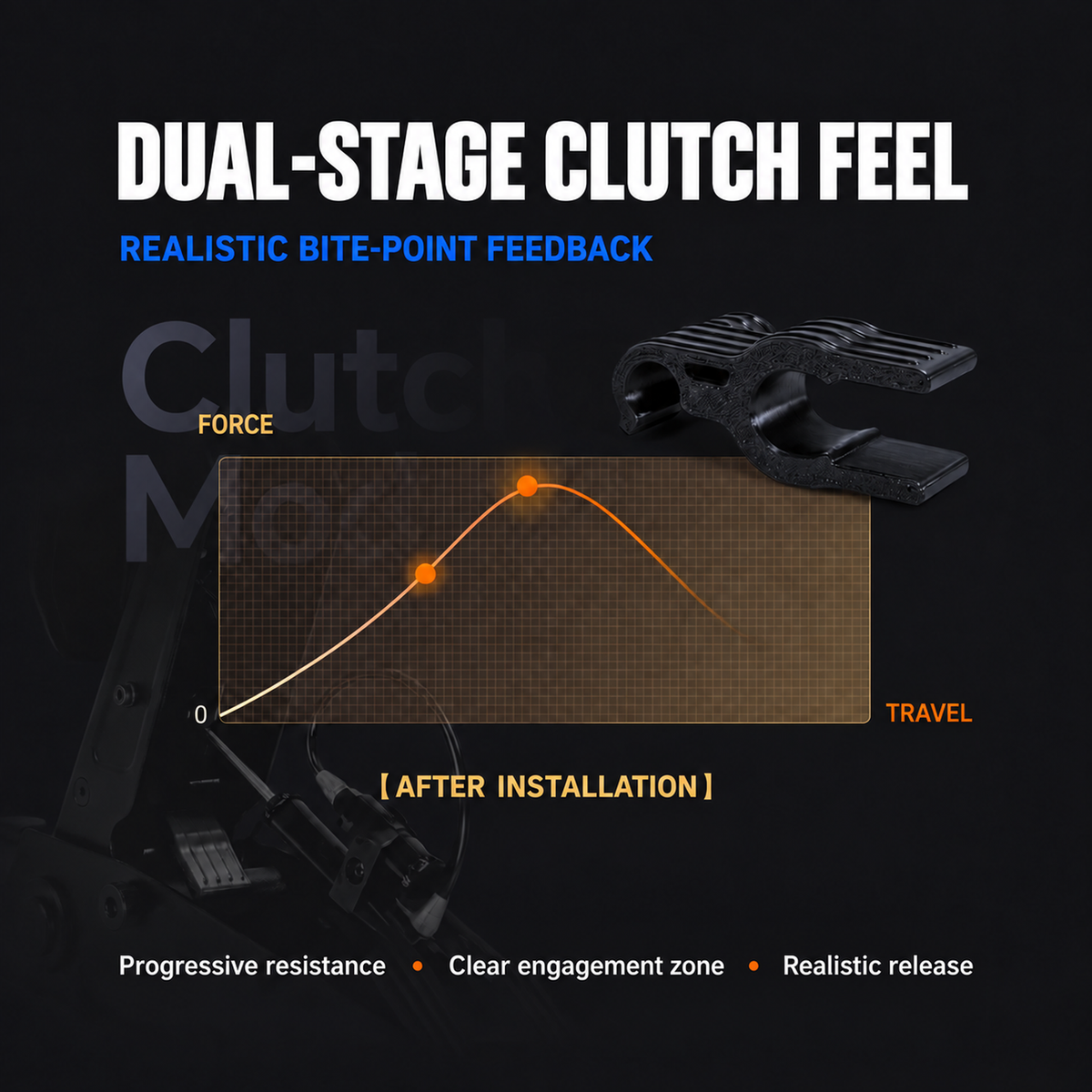 Hydraulic Damper Upgrade Kit for Logitech RS/RS50 Pedals
