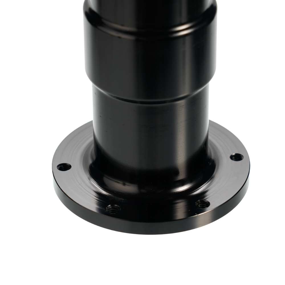 Black metal shaft extension for Simagic Alpha EVO with flanged base