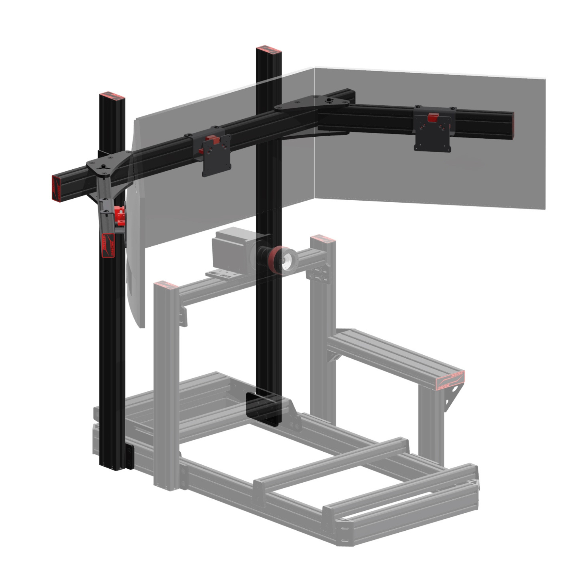 Integrated Triple Monitor Mount