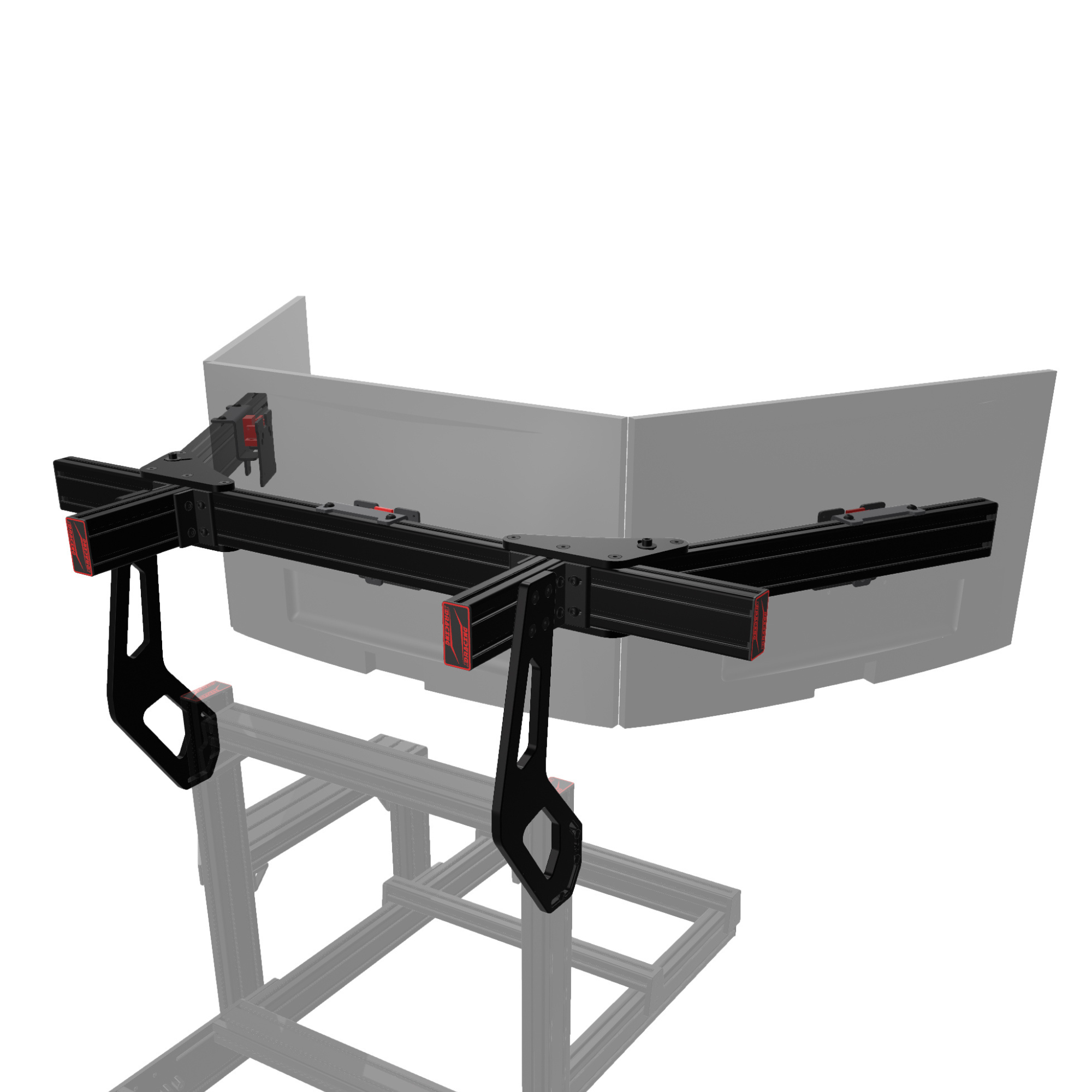 CNC Integrated Triple Monitor Mount