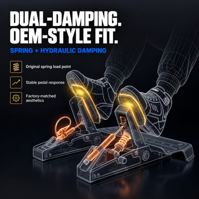 Hydraulic Damper Upgrade Kit for Logitech RS/RS50 Pedals