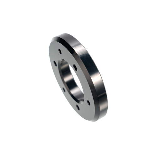 Universal 58mm to 70mm PCD wheel adapter with polished metallic finish