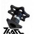 Custom black sim racing component with ZIAC logo for sim racing enthusiasts.
