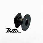 Black custom sim racing hub with Ziarl branding, mounting holes, from IGNI RACING