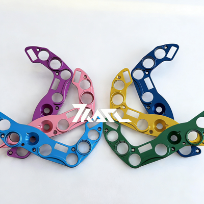 IGNI RACING's CNC button plates for Ascher wheels in vibrant colors, sim racing accessory