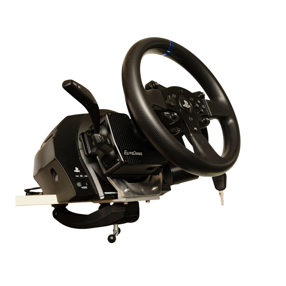 Carbon fiber sim racing wheel with control stalks by IGNi Racing