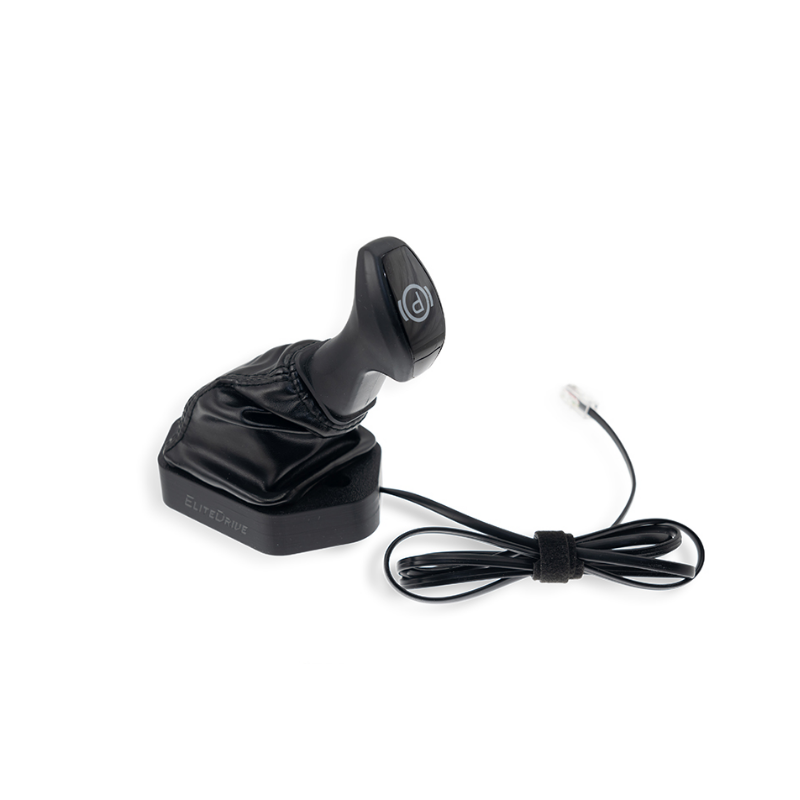 EliteDrive black sim racing hand brake valve with leather cover - IGNI RACING