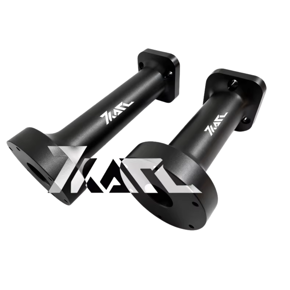 Two black KARL extenders for Simucube 3, sim racing components