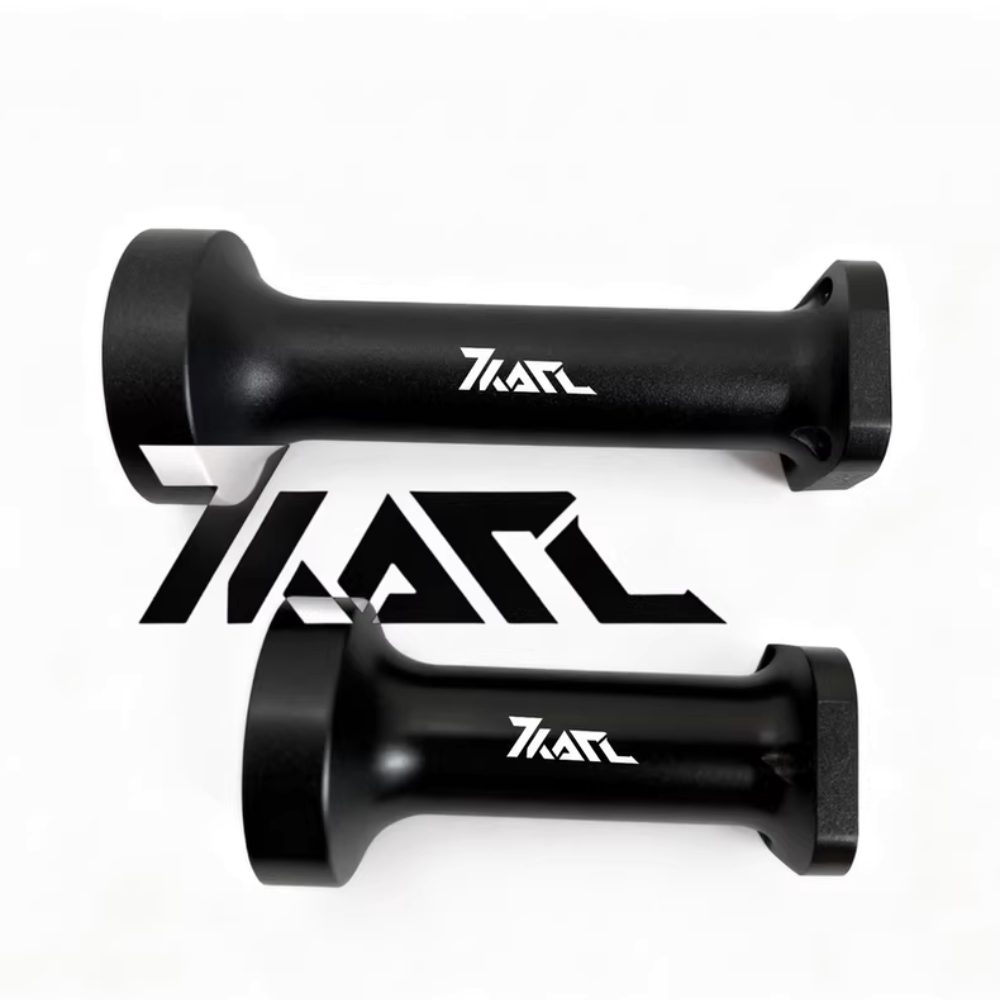 Two black KARL extenders for Simucube 3, sim racing accessories