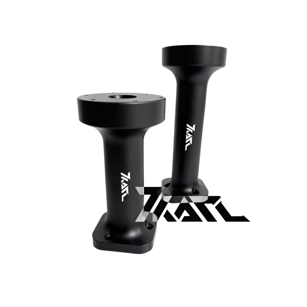 Two black KARL 20cm extenders for Simucube 3, sim racing accessories