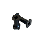 Black Karl extenders for Simucube 3 with mounting flanges