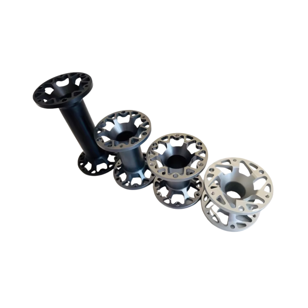 Multiple KARL extension spacers in various colors for sim racing