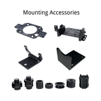 Black metal mounting accessories for Trucksim Control Stalks by IGNIRACING, sim racing brackets and adapters.