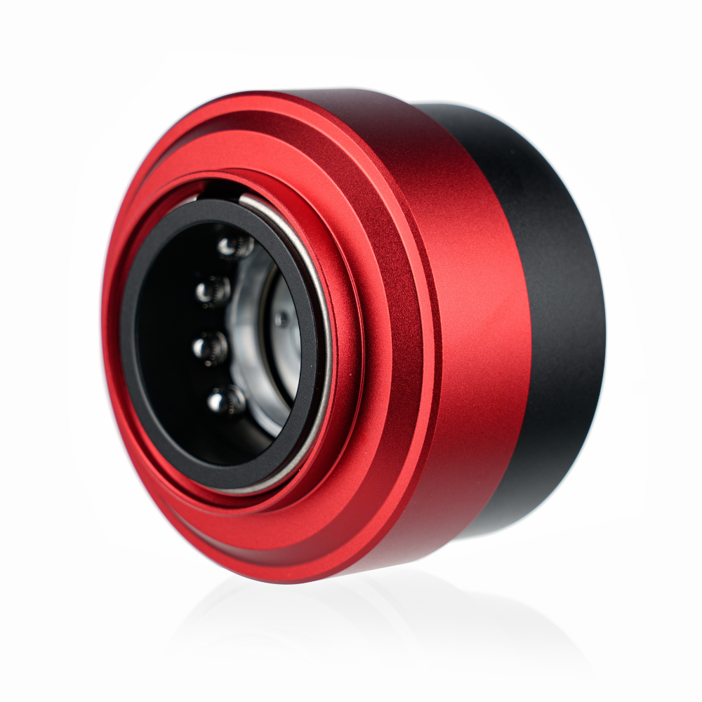 Red metallic quick release component for Simagic/Moza sim racing accessories by IGNi Racing