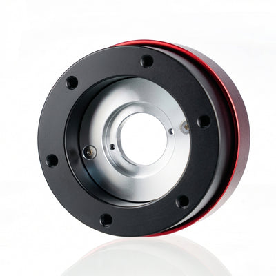 Black and red quick release sim racing component for Simagic/Moza by IGNI RACING