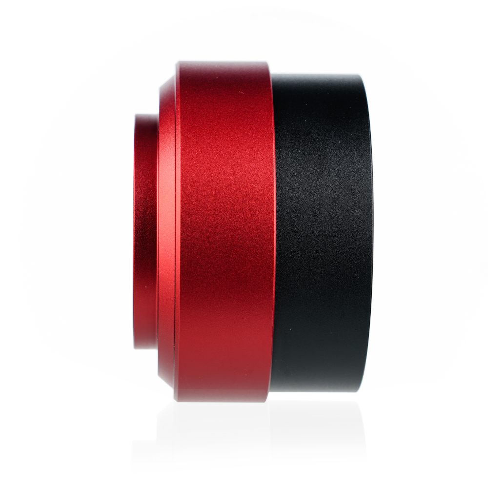 Red and black aluminum quick release sim racing accessory by IGNi Racing