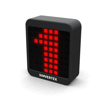 Simvertex R9010 SimHub-compatible RGB gear and flag display