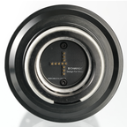 Black circular shaft extension adapter for Moza with gold connectors, DChange design - sim racing accessory by IGNi Racing