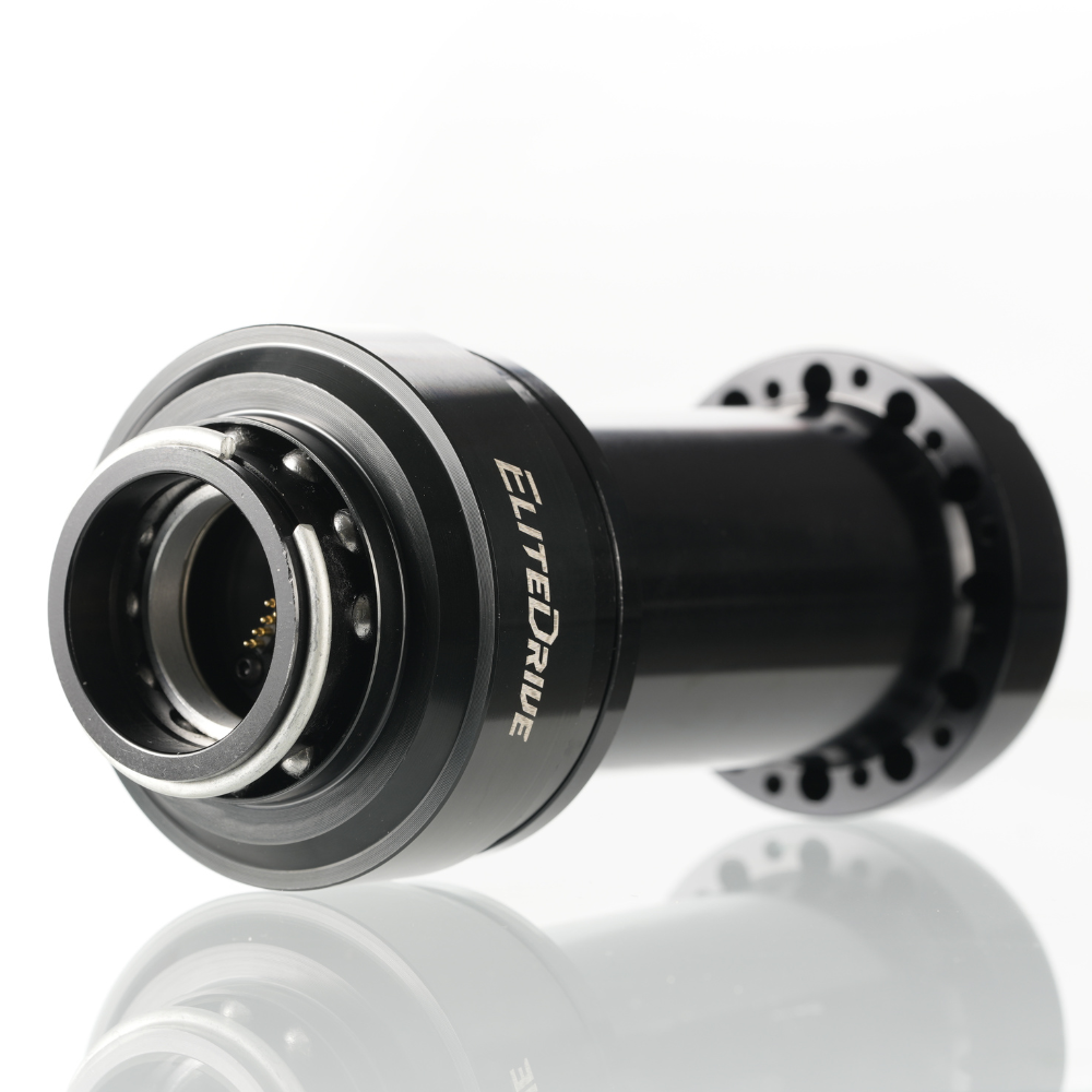 Black EliteDrive shaft extension adapter for Moza - precision sim racing accessory