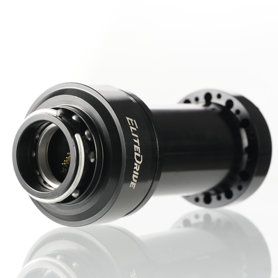 Black EliteDrive shaft extension adapter for Moza - precision sim racing accessory
