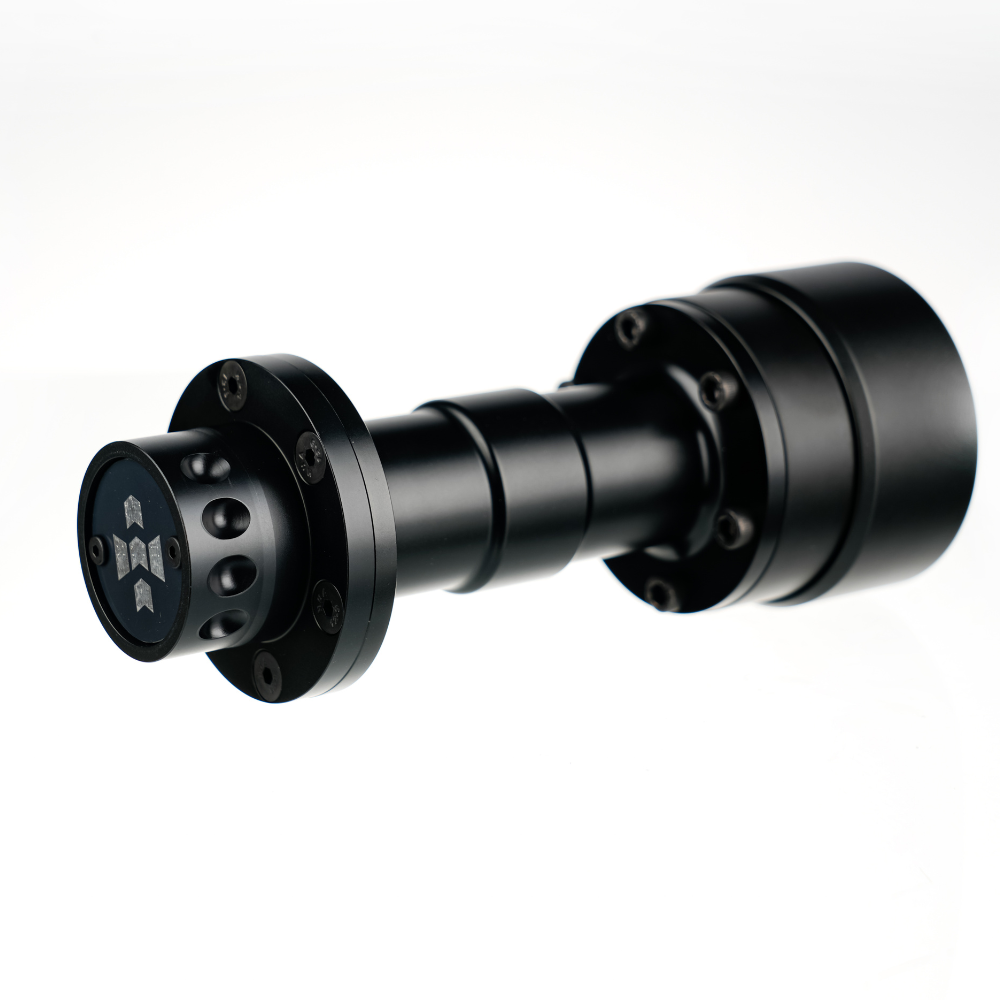 Black metal shaft extension for Moza, sim racing accessory by IGNI RACING