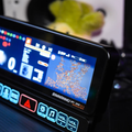 SimNanmu Trucksim Dashboard with blue-lit controls and digital map interface