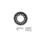 Black aluminum steering wheel adapter for Moza by IGNI RACING with hex tools