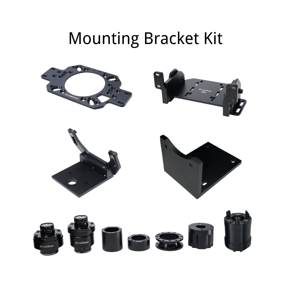 IGNI RACING Mounting Bracket Kit - Black metal sim racing components for trucksim controls