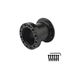 Black metal steering wheel spacer with mounting flange & hardware kit - IGNi Racing sim racing accessories