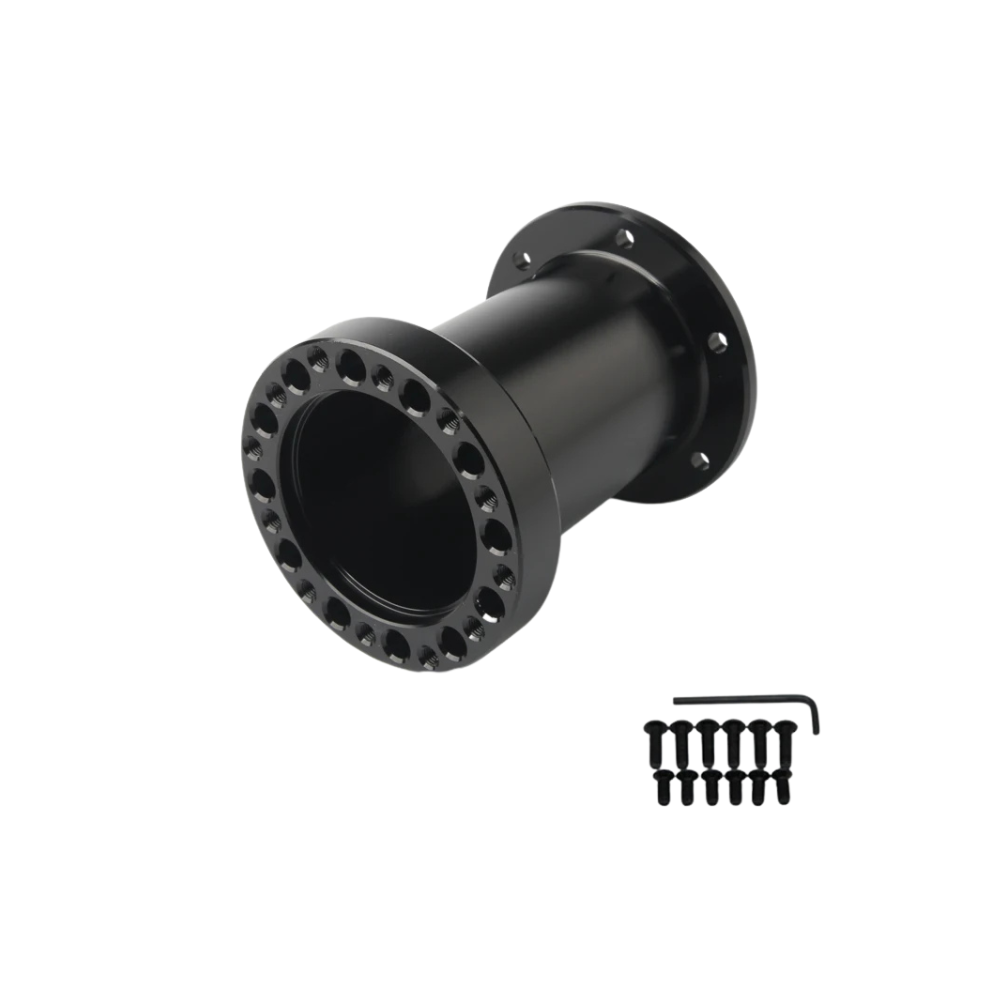 IGNi Racing black metal steering wheel spacer with mounting hardware