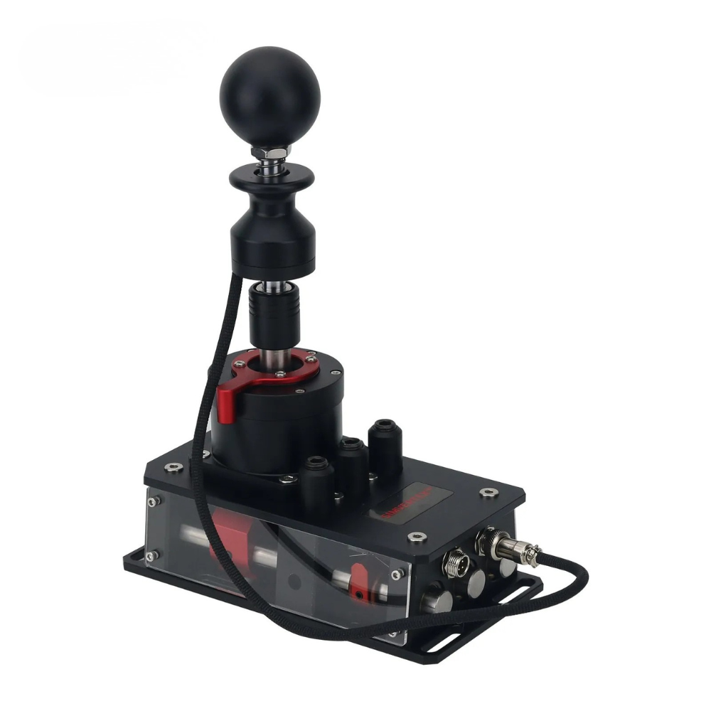 Simvertex V7 H-Pattern Sequential Shifter by IGNI RACING - black/red with clear acrylic base