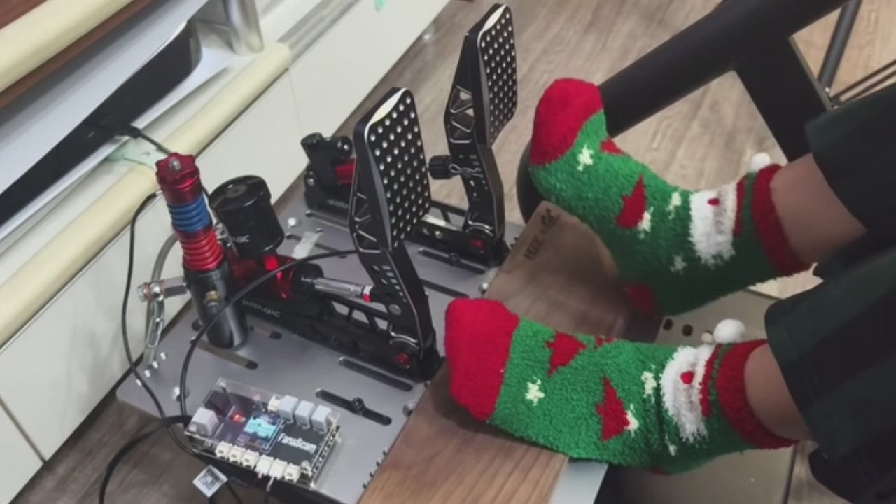 A video shows how the pedal adapter works on playstation5 to play grand turismo 7 with third-party pedals